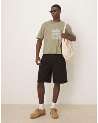 ASOS - Long Length Shorts With Double Pleats - Lyst