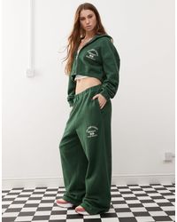 Collusion - Retro Style Fleece Relaxed Trackies (part Of A Set)-green - Lyst