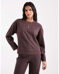 Threadbare - Co-ord Cotton Jersey Mix Long Sleeve Sweatshirt - Lyst