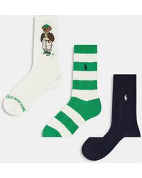 Polo Ralph Lauren - 3-pack Bear Logo Sock - Lyst