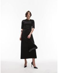 & Other Stories - Jersey Maxi Jurk Met Lange Mouwen En Geknoopt Detail - Lyst