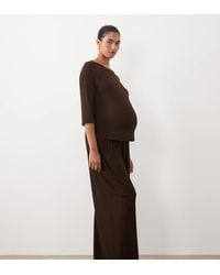 ASOS - Asos Design Maternity Lounge Mix & Match Rib Wide Leg Bottom - Lyst