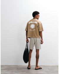 ASOS - Heavyweight Boxy Oversized T-shirt With Sun Back Graphic - Lyst