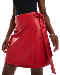 Never Fully Dressed - Pu Wrap Mini Skirt - Lyst