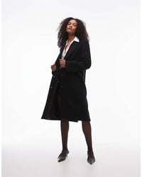 & Other Stories - Abrigo Midi Con Botonadura Simple Y Bolsillos Con Solapas De Lana De - Lyst