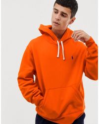Polo Ralph Lauren Sportieve Hoodie Met Logo In Oranje