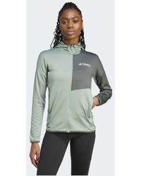 adidas - Terrex Xperior Climawarm Light Fleece Hooded Jacket - Lyst
