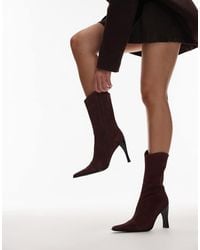 Jeffrey Campbell - Mid Ankle Heeled Western Boots - Lyst