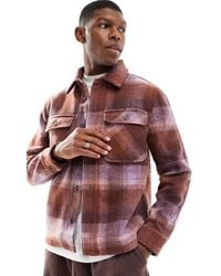 River Island - Check Overshirt - Lyst
