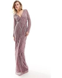 Beauut - Bridesmaid Allover Embellished Maxi Dress - Lyst