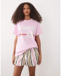 ASOS - Oversized Raglan Sleeve T-shirt With Palm Springs Sports Graphic - Lyst