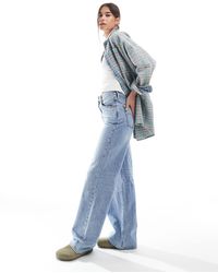 Levi's - Ribcage Wide Leg Jeans Met Lichte Wassing - Lyst