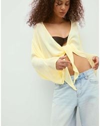 Stradivarius - Flowing Open Blouse - Lyst