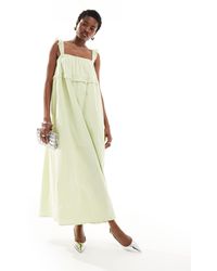 Bailey Rose - Frill Detail Smock Maxi Dress - Lyst