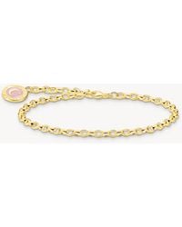 Thomas Sabo - – vergoldetes armband mit anhänger und buntem charmista-münzanhänger - Lyst