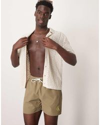 Calvin Klein - Zwemshort Met Trekkoord En Logo - Lyst