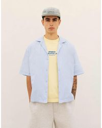 Pull&Bear - Striped Short Sleeve Shirt - Lyst