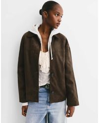 Pull&Bear - – jacke aus wildlederimitat - Lyst