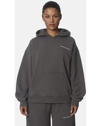 Good For Nothing - Oversized Washed Cotton Fleece Hoodie - Lyst