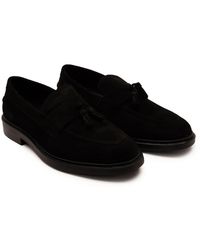 OFF THE HOOK - Blaine Suede Leather Slip-On Tassel Loafers - Lyst