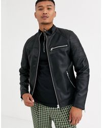 Veste En Similicuir Noir