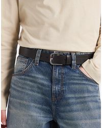 Tommy Hilfiger - Austin - ceinture en cuir avec boucle à logo - marron foncé - Lyst