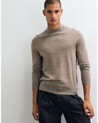 Mango - High Neck Knitted Jumper - Lyst