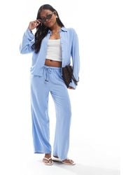 Only Petite - – weit geschnittene schlupfhose aus leinenmix - Lyst