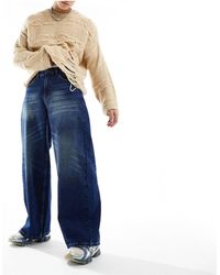 Collusion - X013 - jeans a fondo ampio a vita medio alta lavaggio scuro - Lyst