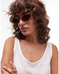 Mango - Slim Oval Sunglasses - Lyst