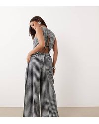 Nobody's Child Petite - Ruth Cotton Shirred Bodice Open Back Jumpsuit - Lyst