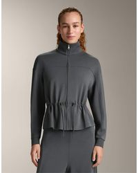Oysho - Soft-touch Modal Jacket With Adjustable Waist And High Collar - Lyst