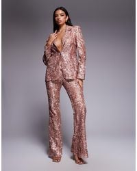 ASOS - Lace Tailored Blazer Co-ord - Lyst