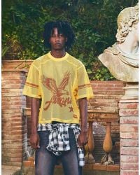 Bershka - Boxy Fit Mesh Arizona T-Shirt - Lyst