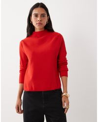 Mango - High Neck Knitted Top - Lyst
