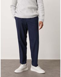 ASOS - Pleated Relaxed Tapered Dress Pants - Lyst