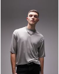 TOPMAN - Relaxed Fit Viscose T-shirt - Lyst
