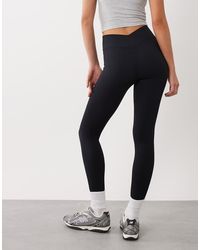 4505 - Seamless Baby Rib Wrap Back High Waist Gym Leggings - Lyst