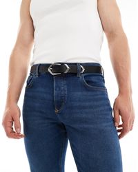 ASOS - Faux Leather Belt With Clean Western Buckle - Lyst