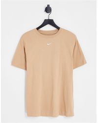 Nike - Essential - t-shirt boyfriend canapa con logo piccolo - Lyst