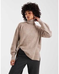 Vero Moda - Gebreide Coltrui Met Wijde Mouwen - Lyst