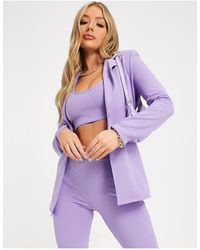 ASOS Single-breasted Colbert Van Jersey - Paars