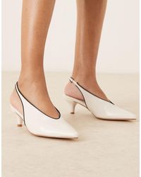 Glamorous - Slingback Kitten Heel Shoes - Lyst