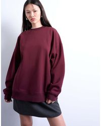 TOPSHOP - Longline Oversized Sweat - Lyst