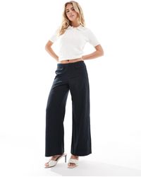 Only Petite - Wide Leg Trouser With Pocket Detail - Lyst