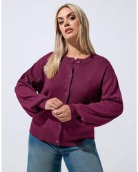 Yours Clothing - Balloon Sleeve Cardigan - Lyst