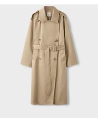 Stradivarius - Lange Basic Trenchcoat - Lyst