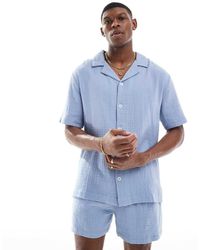 Goldsboro - Camisa Con Cuello De Solapas Y Bolsillo De -Sin Color - Lyst