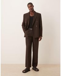ASOS - Wool Blend Straight Leg Suit Pants - Lyst