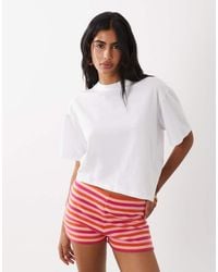 ASOS - Short Sleeve T-shirt With Asymmetric Hem - Lyst